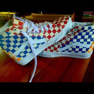 Vans high top multi-colored